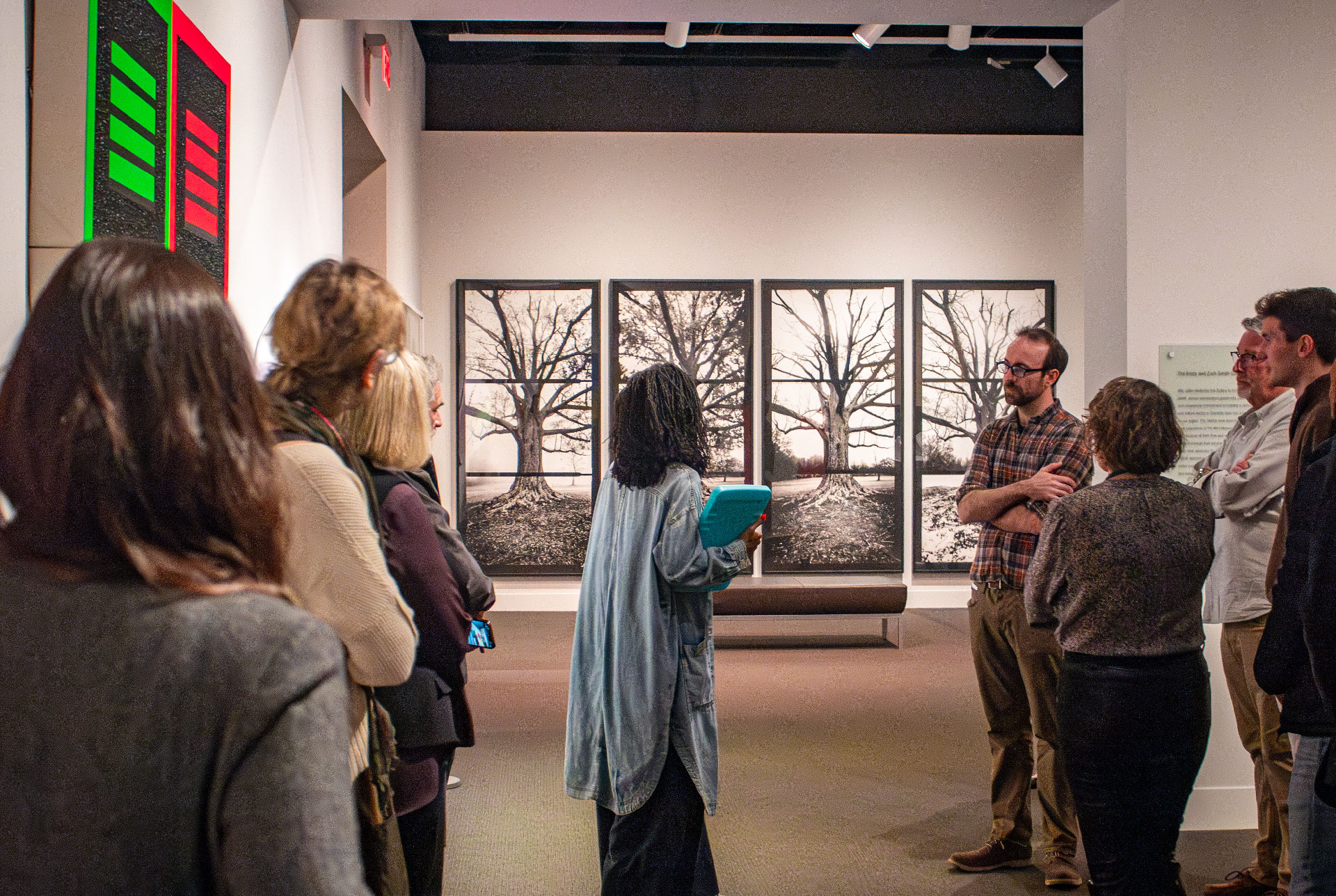 docent leading gallery tour in Mint Museum Uptown