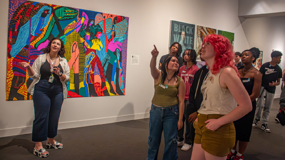 Group of teens from the McColl Center on a tour